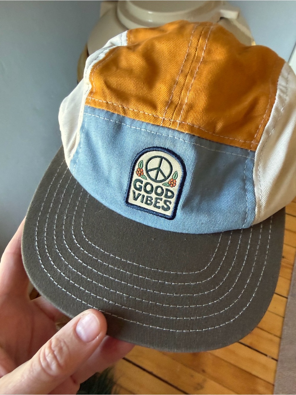 Good Vibes Colorblock 5 panel cap kids